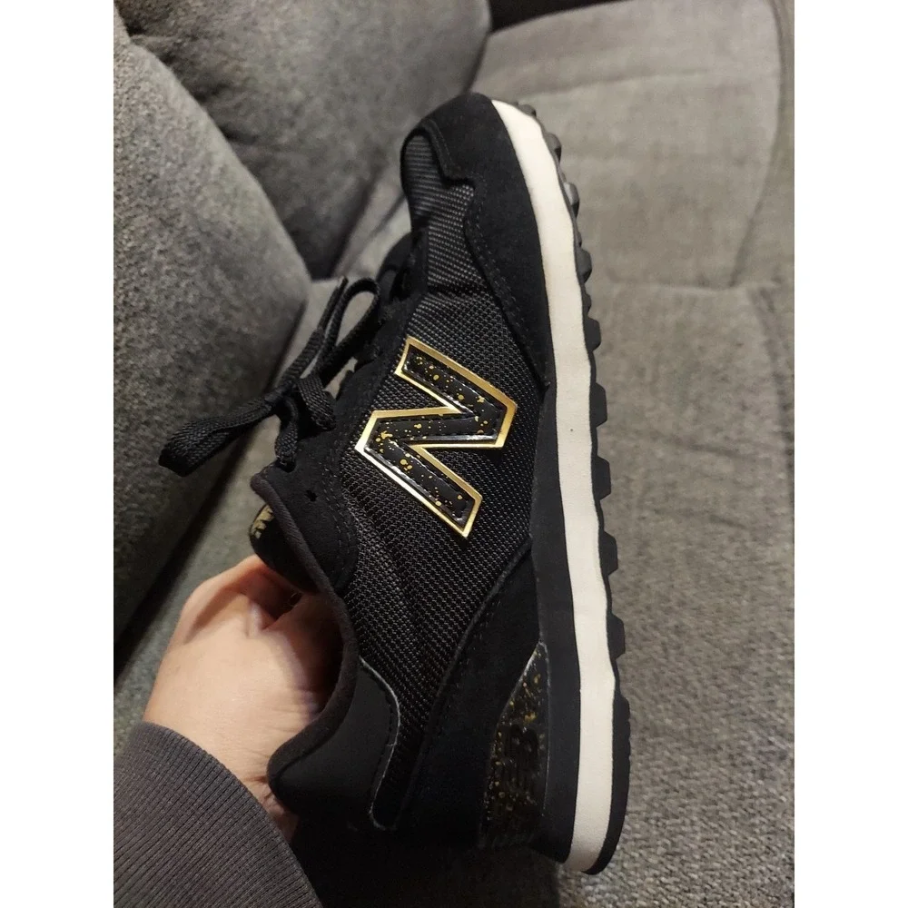 New Balance 515 Black w/ gold speckle Casual Sneakers WL515HRB Women's Size 6.5B